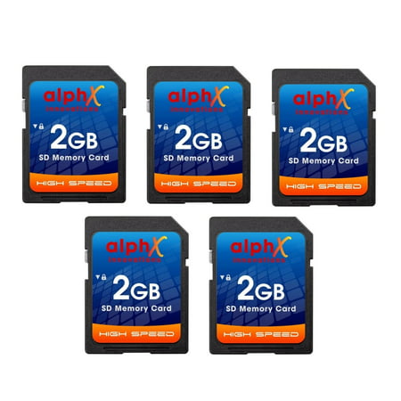Alphax Innovation 2GB SD Memory Cards for Nikon D50 D40 D40X D3300 - Pack of