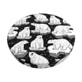 thumbnail image 1 of Disketp Cute Cartoon Polar Bear Funda Redonda para Taburete, Funda de Cojín para Silla de Bar Suave y Elástica-14 inch, 1 of 7