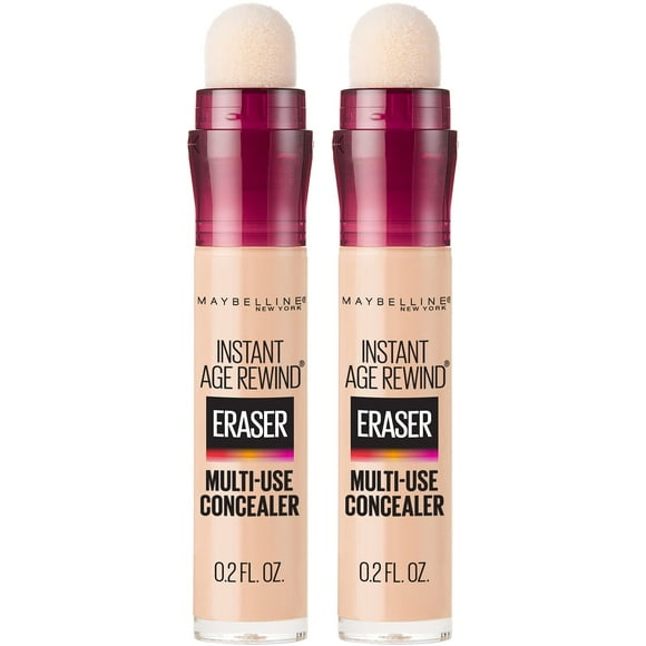 Maybelline Instant Age Rewind Eraser Dark Circles Treatment Multi-Use Concealer, Warm Light, 0.2 Fl Oz (Pack of 2) (Packaging May Vary)