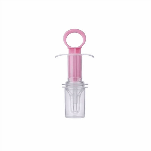 Baby Medicine Dispenser Pacifier Spout Plastic Medicine Dosing Syringe-Pink