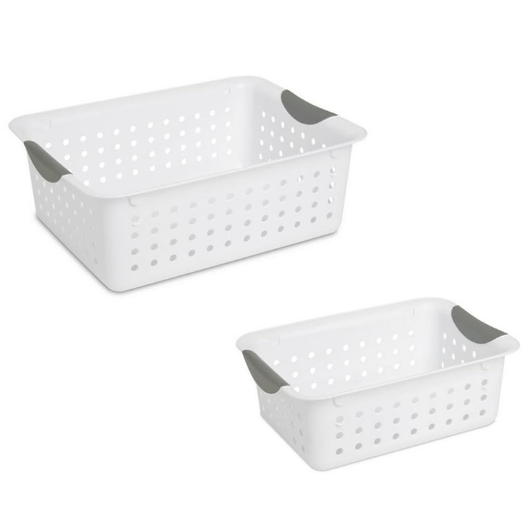 12 Pack ] Plastic Storage Baskets - Small Pantry Organization and