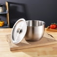 thumbnail image 2 of Cream Basin Nesting Serving Bowls Cereal Go Food Containers Lids Baking Pan Metal Salad, 2 of 6