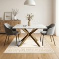 thumbnail image 3 of ODIKA 5'x7' Ultra-Soft Area Rug, Dining Contemporary Beige Greek Key Border Abstract Geometric None Washable, Bare feet friendly, Silk-Touch for Bedroom Home office, 3 of 7