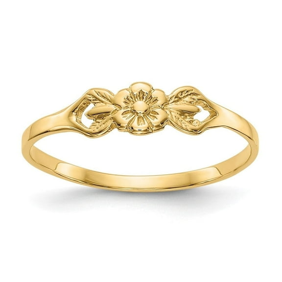 Auriga Fine Jewelry 10K Yellow Gold Flower Ring for Women Size- 5