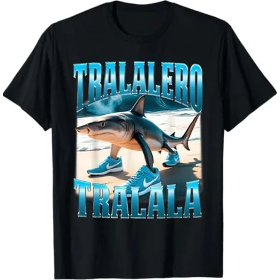 Shark Tralalero Tralala Funny Meme Humor Graphic Unisex T-Shirt up to size 5XL