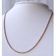 thumbnail image 3 of Italian Vermeil 1.5mm Rope Chain 18" Necklace 10024B, 3 of 5