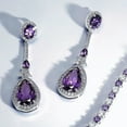 thumbnail image 4 of Bling Jewelry Womens Art Deco Dangle Chandelier Earrings CZ Teardrop Gemstone, 4 of 5