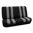 thumbnail image 5 of FH Group Striking Striped Seat Covers fro Auto, 2 Headrest Cover Full Set,  Black and Gray, 5 of 7
