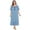 Light Blue, variant on Women's Floral Nightgown Square Neck Short Sleeve House Dress Soft Comfy Sleepwear Plus Size Lounge Dress