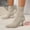 Beige, variant on Sock Ankle Boots for Women Fashion Sexy Pointed Toe High Heels Warm Comfort Mid Calf Winter Booties for Office Wedding