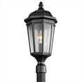thumbnail image 1 of Kichler Builder 9532BKT Courtyard 1 Light Post Mount Lantern in Textured Black, 1 of 1