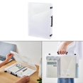 thumbnail image 1 of Langgg Transparent Portable File Case Double-buckle with Paper Protector Desk Paper Supplies Holder Document Paper Handle Box Containers A4 Thick Whote, 1 of 9