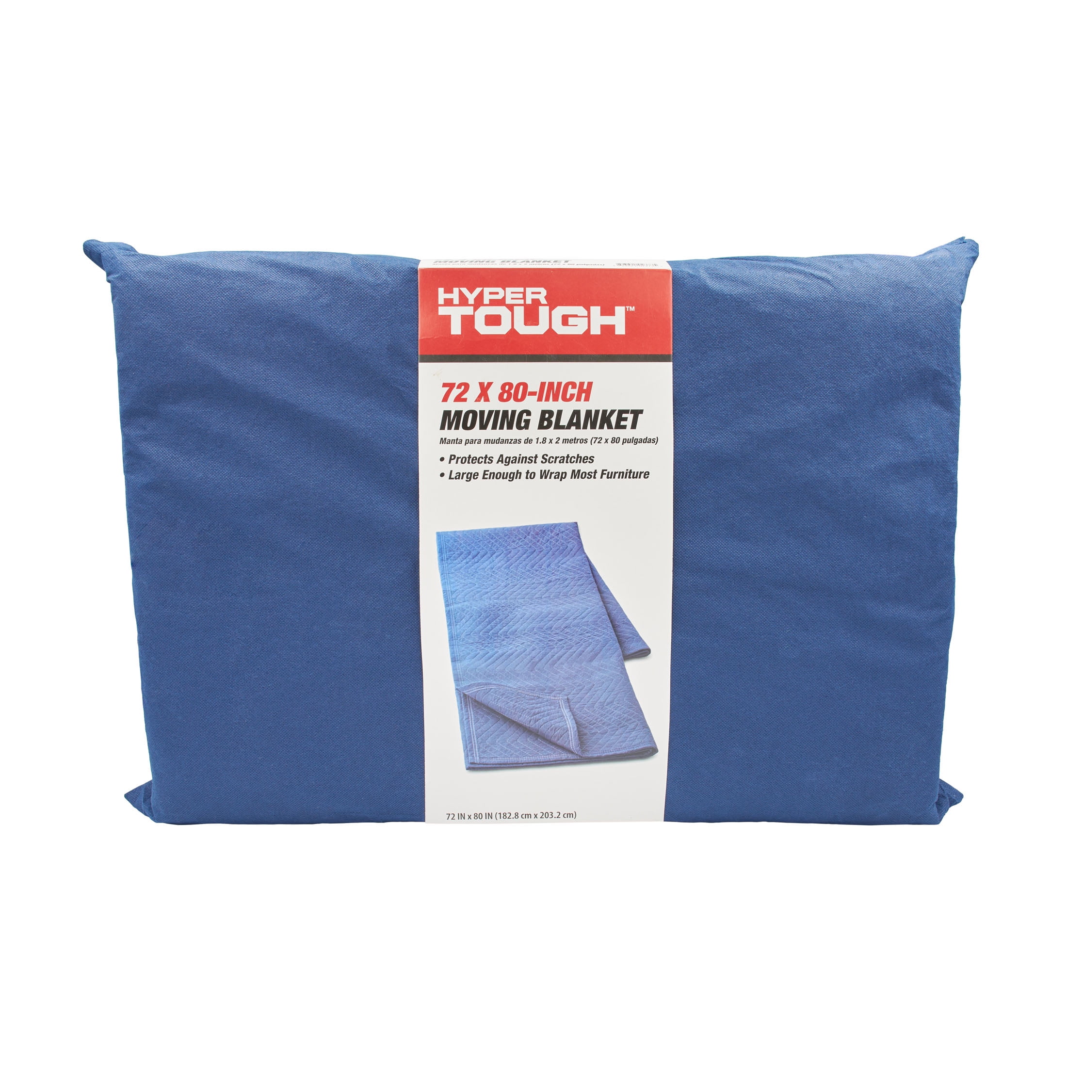 Hyper Tough Polyester Moving Blanket, Blue, 72" x 80"