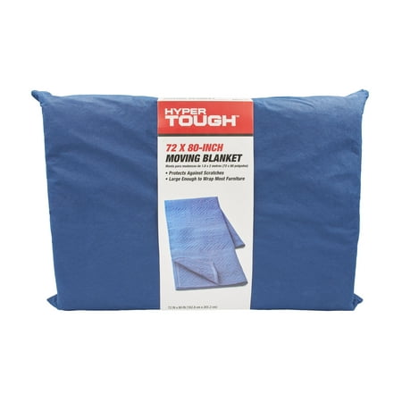 Hyper Tough Heavy-Duty Polyester Moving Blanket 72" x 80", Blue