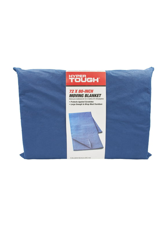 Hyper Tough Polyester Moving Blanket, Blue, 72L" x 80W"