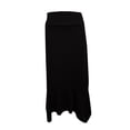 thumbnail image 4 of Wxolcjlv Womens Solid Handkerchief Hem Maxi Skirt Fold Over Waist With Side Pockets Casual Long Skirts, 4 of 4