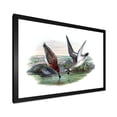 thumbnail image 2 of Designart 'Vintage Countryside Two Birds In Lake' Farmhouse Framed Art Print, 2 of 4
