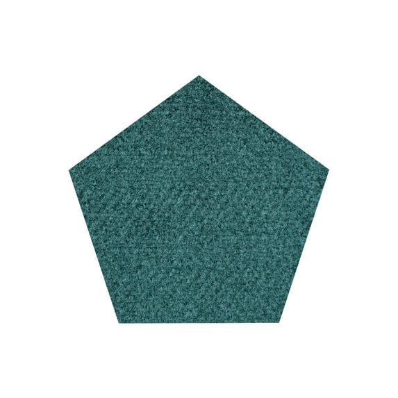 Broadway collection kids Favorite area rugs with Rubber Marine Backing for Patio, Porch, Deck, Boat, Basement or Garage with Premium Bound Polyester Edges Teal 3' Pentagon