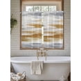 thumbnail image 6 of Brown Grey Ombre Kitchen Curtains 45 Inches length, Abstract Art Oil Painting Modern Window Treatment Curtain Drapes, Lightweight Window Panels for Living Room Bedroom, 52"x45", 2 Panels, 6 of 7