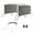 Grey, variant on Danolapsi 3 Bow Bimini Tops for Boats with Mesh Sidewalls, Marine Grade Canvas, Adjustable Support Poles, Includes 2 Straps and Zippered Storage Boot, PU Coated Fabric