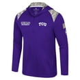thumbnail image 2 of Men's Colosseum Purple TCU Horned Frogs OHT Military Appreciation Quarter-Zip Hoodie Jacket, 2 of 4