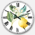 thumbnail image 1 of DesignArt Floursack Lemon I Large Wall Clock, 1 of 2