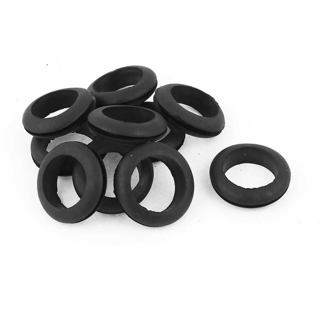 10Pcs 22mm Inner Dia Double Sides Rubber Cable Wiring Grommets Gasket