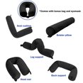 thumbnail image 7 of YANHAIGONG Twist Memory Foam Travel Pillow for Neck, Chin, Lumbar and Leg Support, Neck Pillows for Sleeping Travel Airplane for Side, Stomach and Back Sleepers Adjustable, Bendable Roll Pillow, 7 of 7