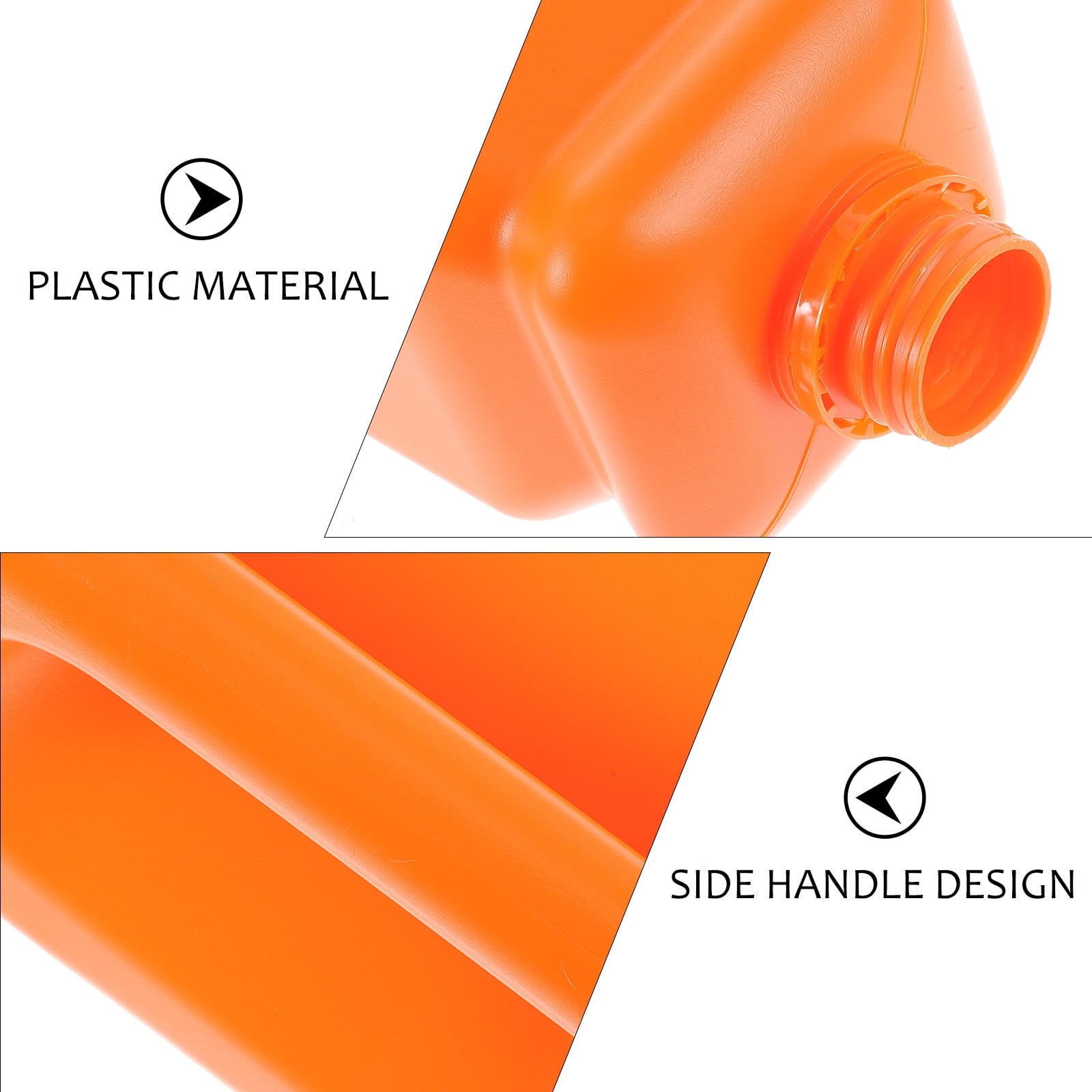 Luxshiny Orange 2.5 Gallon Jug with Ergonomic Handle Reusable and 4Pcs
