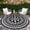 Black, variant on 6Ft Round Outdoor Rug for Patio Reversible Mat Boho Circle Indoor Outside Area Rug Waterproof Plastic Straw Rug for RV Camping Picnic Pool Tent Beach Deck Balcony Doormats Decor, Black