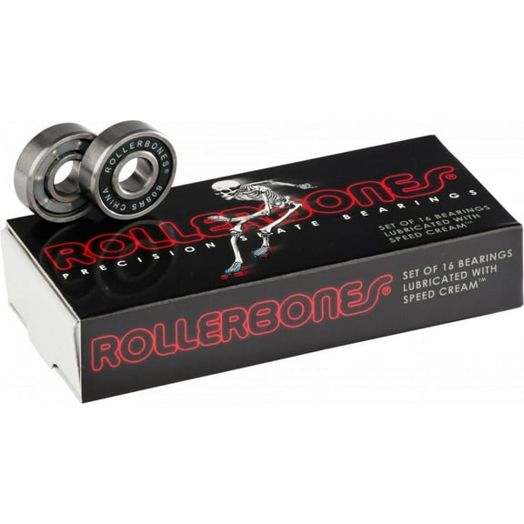 Bones Roller Bones Bearings, 16 Pack of 8mm Bearings - Enough for One Pair of Skates By RollerBones
