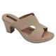 thumbnail image 1 of Sandalia con tacón Pou en Piel vegana – Beige, 1 of 3