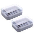 thumbnail image 4 of unbranded  2 Pcs Portable Bar Soap Holder Grey Box Container with Lid, 4 of 8