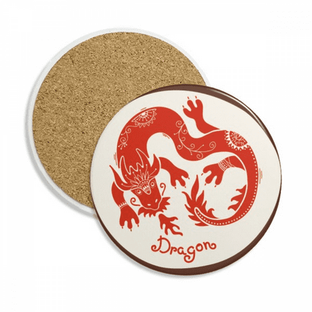 

Year Of Dragon Animal China Zodiac Red Coaster Cup Mug Tabletop Protection Absorbent Stone