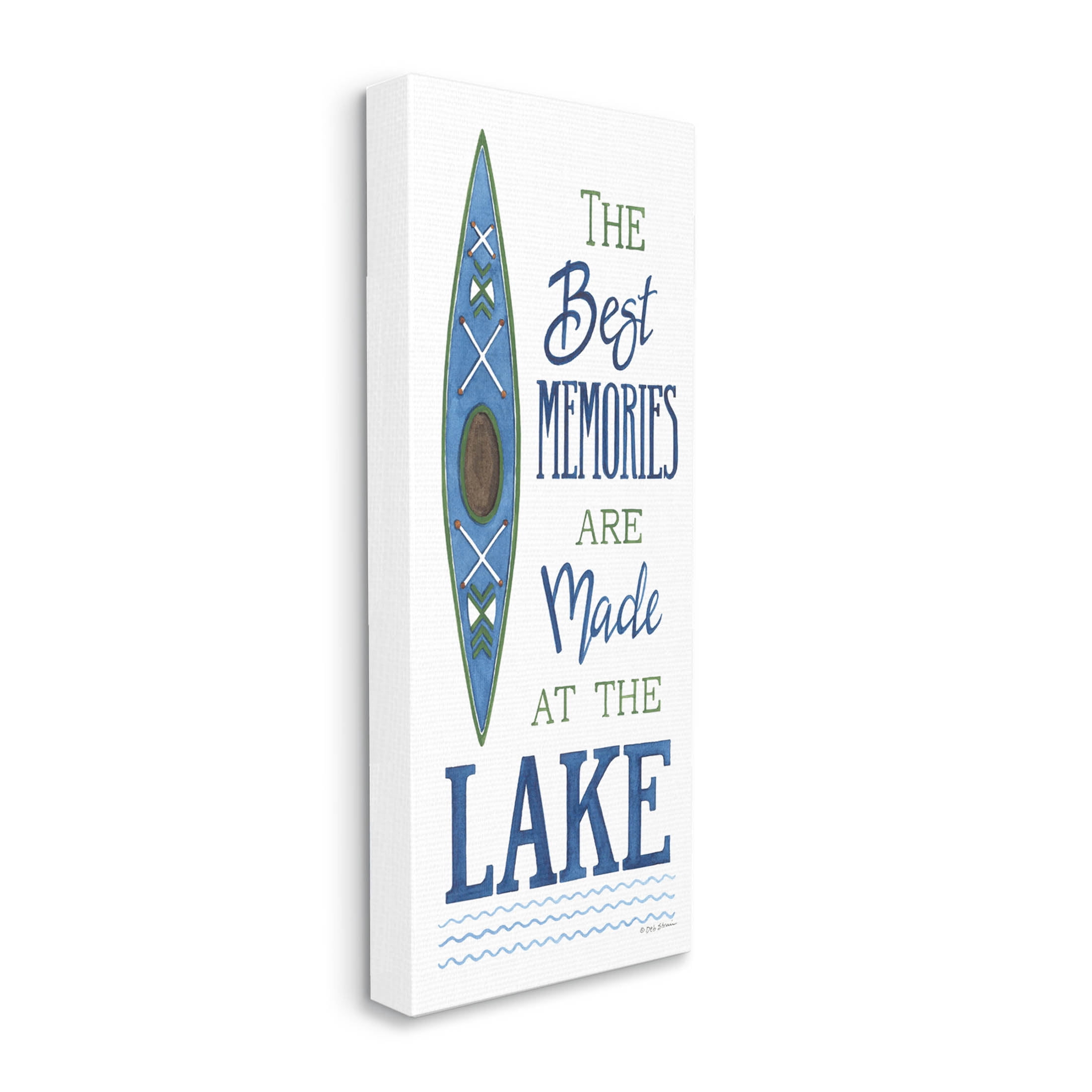 Best Memories Made At Lake Phrase Inspirational Graphic Art Gallery Wrapped Canvas Print Wall Art