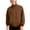 Khaki, variant on Men's Lightweight Full Zip Stand Collar Casual Bomber Jacket with Elastic Cuffs and Hem for Everyday Wear Black L