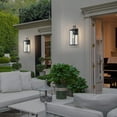 thumbnail image 2 of 22.4 inch Outdoor Wall Light with Matte Black Finish Clear Glass Shade 2-pack, 2 of 10