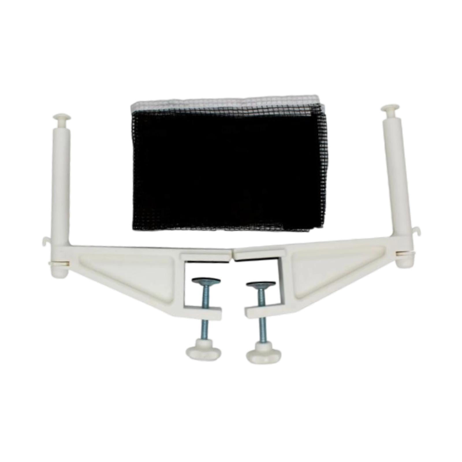 QccHieUs Table Tennis Net Post Set Ping Pong Clamp Net Quick Setup Professional Equipment White