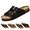 Black, variant on Unisex Cork Footbed Sandal for Womens Flat Slide Sandals Cork Footbed 2 Straps Adjustable Buckle Slip on Sandals with Comfort Arch Support for Slippers