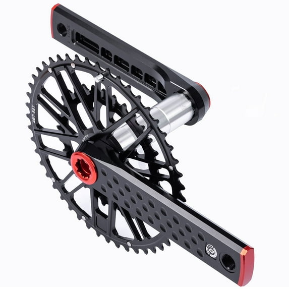 BUCKLOS Road Bike Crankset 170mm Crank Arm Set Hollow Integrated Crankset 48-32T/50T Shimano Single Chainring Lightweight Strong for Gravel Road