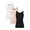 3 Pack-Black/Nude/White, variant on 3 Pack Women Scoop Neck Tank Tops Sleeveless Casual Shirts Racerback Basic Strap Slim Fitted Undershirts Racerback Summer Tee(3C,L)