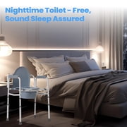 Naipo 3-in-1 Medical Bedside Commode for Seniors, Portable Toilet Raised Seat, Commode Potty Chair with 7.5 QT Bucket, Steel Frame 300 lbs Capacity