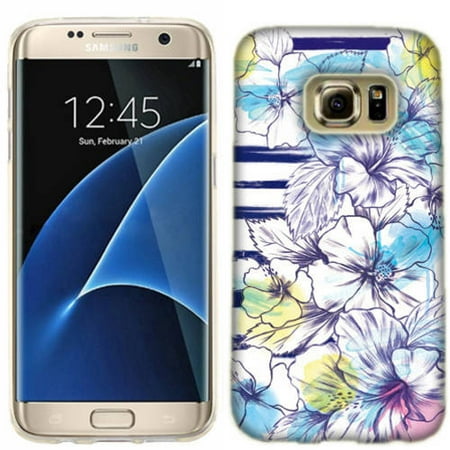 - Mundaze Stripes And Flowers Phone Case Cover for Samsung Galaxy S7 edge