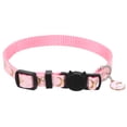 thumbnail image 1 of Shisuyan Cat Collar Moons and Stars Pattern Microfiber Pink 1Set 13X0.4X0.1In, 1 of 8
