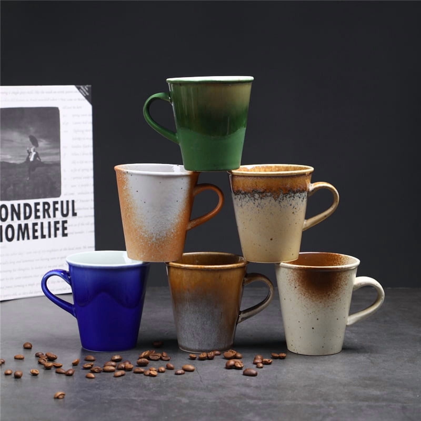 Small Capacity Coffee Cup Retro Style Ceramic Mug Espresso Pour Over Coffee Cup Kiln Change Coarse Ceramic Ceramic Coke Cup
