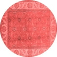 thumbnail image 1 of Ahgly Company Indoor Round Oriental Red Traditional Area Rugs, 6' Round, 1 of 4