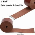 thumbnail image 2 of 2m x 37.5mm Flat Leather Cord Full Grain Genuine Leather Strap 1.2mm Thick Glossy Leather Strips Leather Threads Strings for DIY Crafts Belt Handles Making Braiding Ropes Saddle Brown, 2 of 9