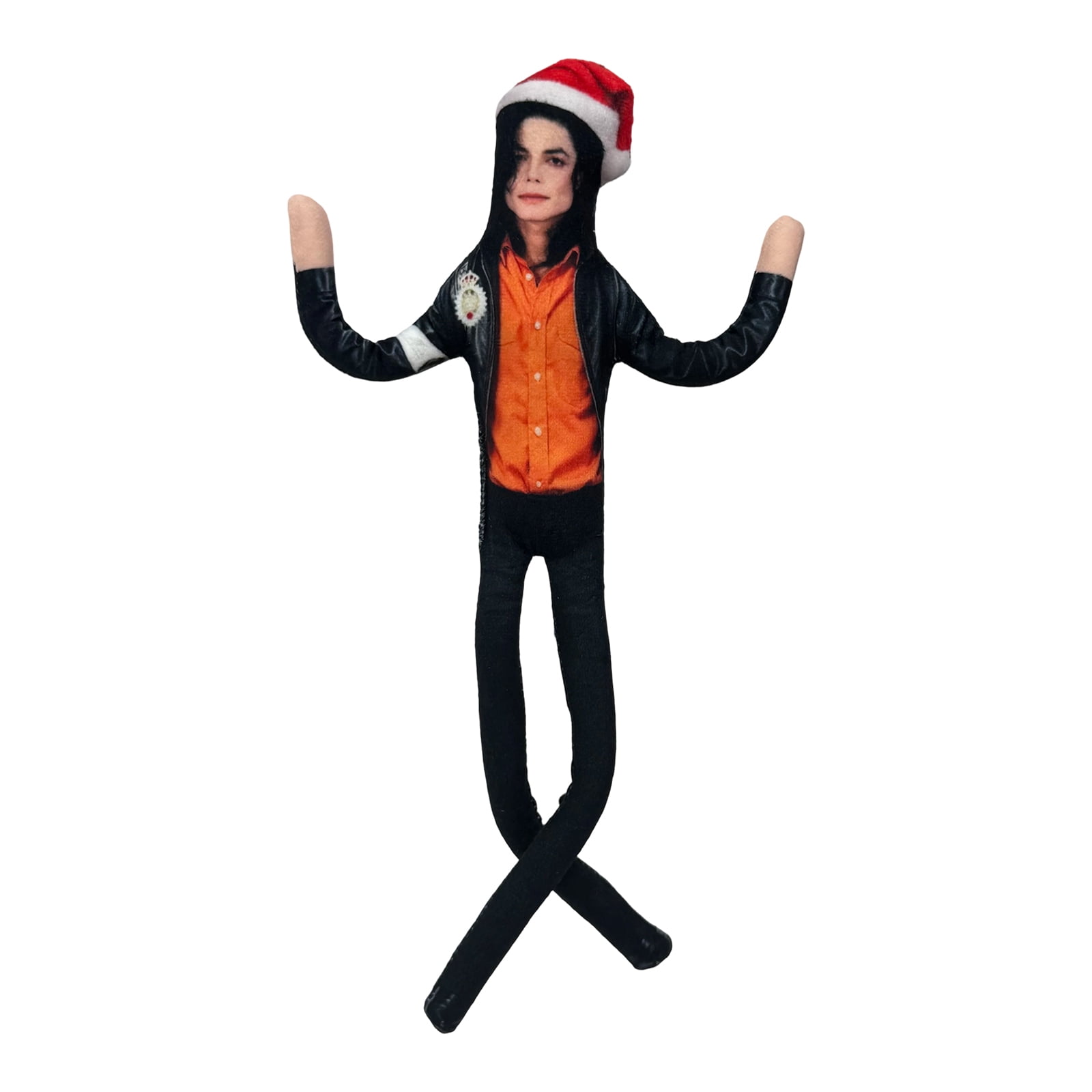 Christmas Poseable Plush Doll Soft Stuffed Puppet with Wire Armature Bendable Pop Star Doll for Holiday Decoration Display and Play Gift for Fans