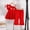 Red, variant on Amidoa Girls Summer 2 Piece Outfits Cute Sleeveless Tops Tops and Casual Pants Kids Clothing Set Red Size Red Size 6