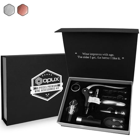 Corkscrew Gift Set OPUX Premium Rabbit Wine Opener Set | Wine Tool Set with Rabbit Corkscrew Opener, Aerator, Foil Cutter, Stopper | Wine Bottle Opener Kit Gift for Housewarming, Wedding ()
